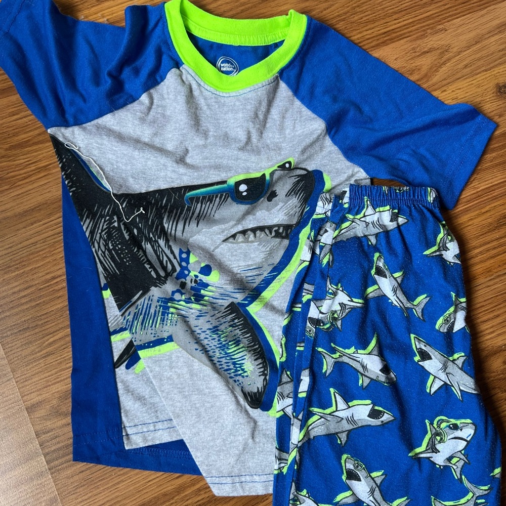 Wonder Nation Boys Shark Pajama set